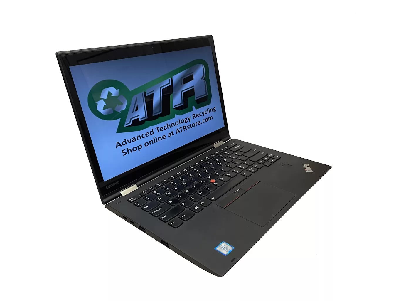 Photo showing Lenovo ThinkPad X1 Yoga front left open view as shown on ATR Web Store