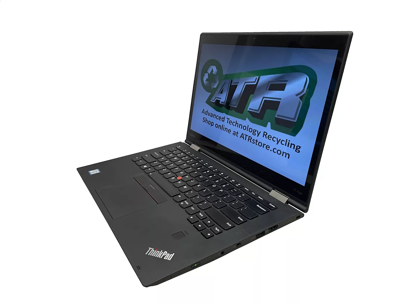 Photo showing Lenovo ThinkPad X1 Yoga front right open view as shown on ATR Web Store